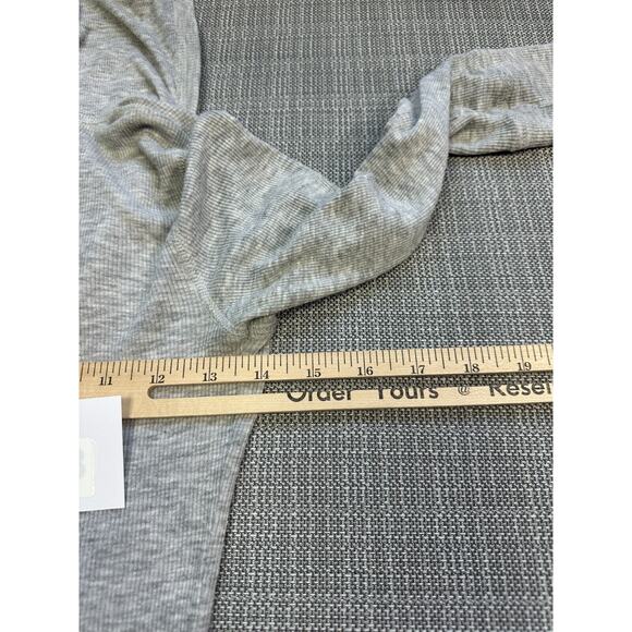 Hollister Thermal Hoodie Womens Medium Y2K Grey Pullover Deep V Neck Shirt - Picture 7 of 9